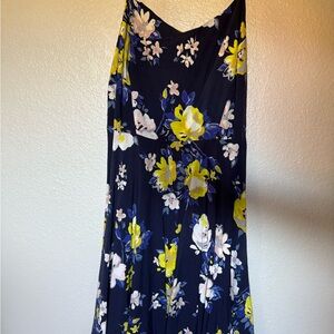Old Navy Blue and Yellow One Shoulder Sundress